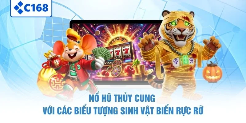 Nổ Hũ Thủy Cung với các biểu tượng sinh vật biển rực rỡ